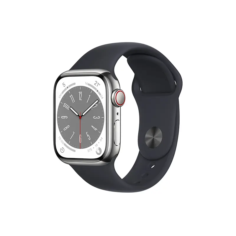 苹果Apple Watch Series 8 不锈钢系列GPS版+蜂窝数据版石墨色表壳+午夜